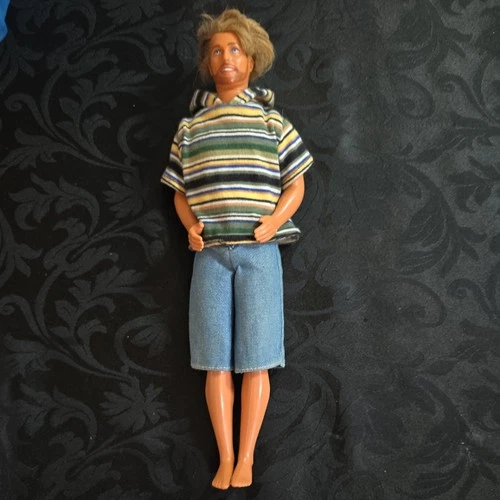 Vintage 1990s Mattel Ken Doll Shaving Fun Ken Rooted Hair Blue Eyes (dw70)