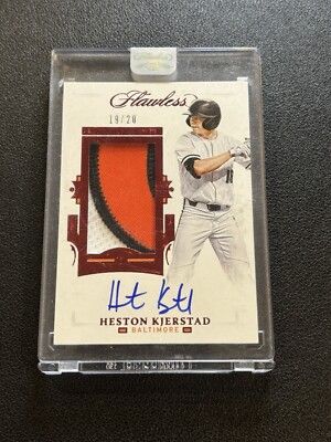 2021 Flawless Heston Kjerstad Red /20 RPA Rookie Auto Patch RPA Orioles Encased