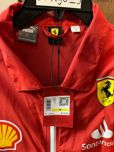 Scuderia Ferrari Puma Team Coach Jacket Size Medium Formula 1 New F1 Retail $170 - Picture 2 of 4