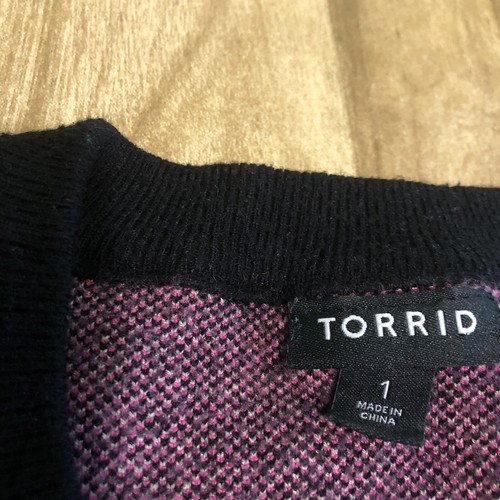 Torrid Animal Print Pink Blue Stripe Leopard Pullover Sweater Womens Plus Size 1 - Picture 3 of 10