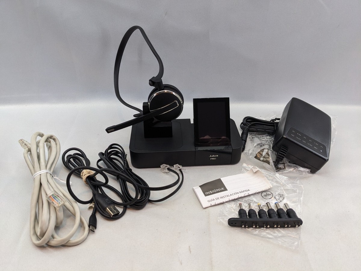 🔥Works🔥 Jabra Pro 9400HS Headset w/Base 9400BS Power Supply Bundle (R2)