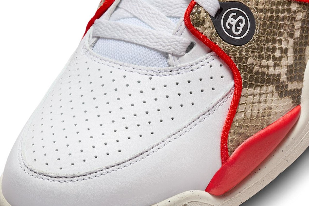 Stussy Nike Air Flight 89 Low SP White Habanero Red FD6475-101 