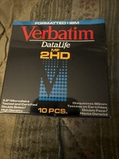 NOS Sealed VERBATIM 3.5'' MF2HD 1.4MB Capacity Floppy Disks 10 Disks DATALIFE