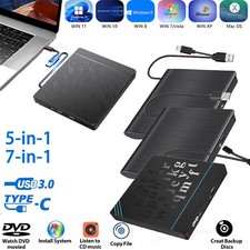 Slim External CD DVD Drive USB 3.0 Disc Player Burner Writer For Laptop PC Mac