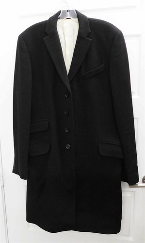 Herren Dolce Gabbana Einreiher Schwarz Wolle Trenchcoat Italy 34/48