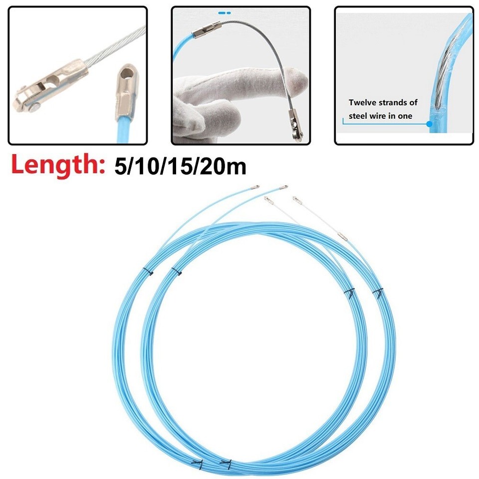 Ergonomic Cable Push Puller Tool Set 3mm Duct Tape Conduit Electric