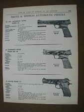1964 Smith & Wesson Pistols Colt Revolvers 46, 52 2 side Vintage PRINT AD 60-141