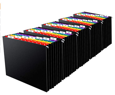 Hanging File Folders Letter Sz 7 Pockets For Filing Cabinet Accordion File Box 745560001899 Ebay