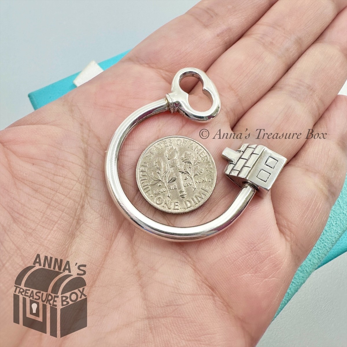 Tiffany & Co. 925 Silver House Key Keychain Keyring Key