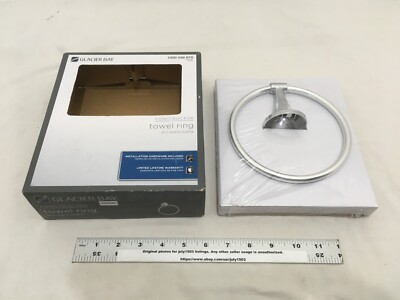 (1) NEW Glacier Bay Constructor Towel Ring - CHROME - 1000 036 879 (sw)