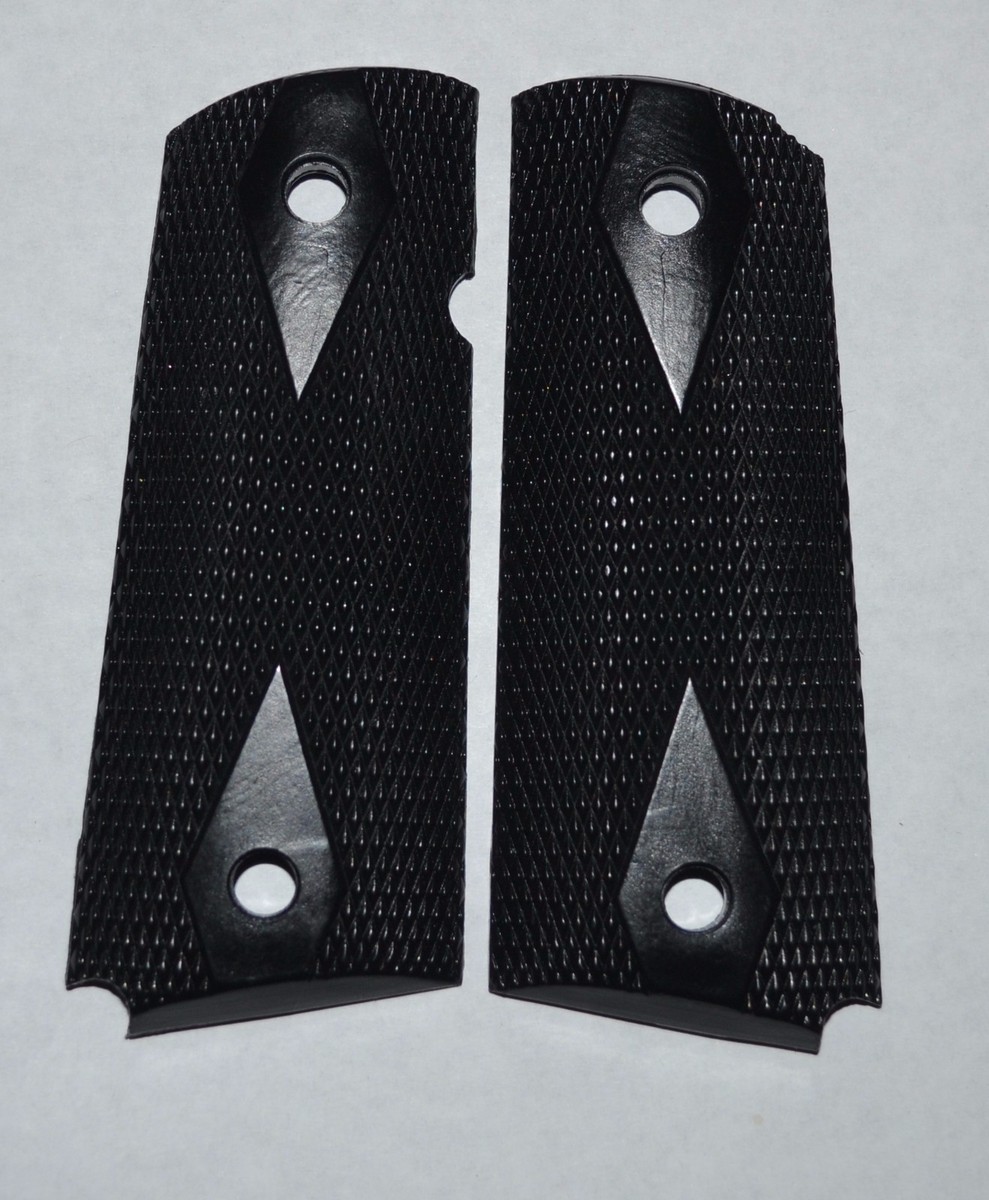 1911 Full Size Pistol Grips double diamond pattern jet black