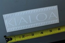 Kialoa Canoe Kayak Paddle Clear White Aloha Hawaii V69C Vintage Surfing STICKER