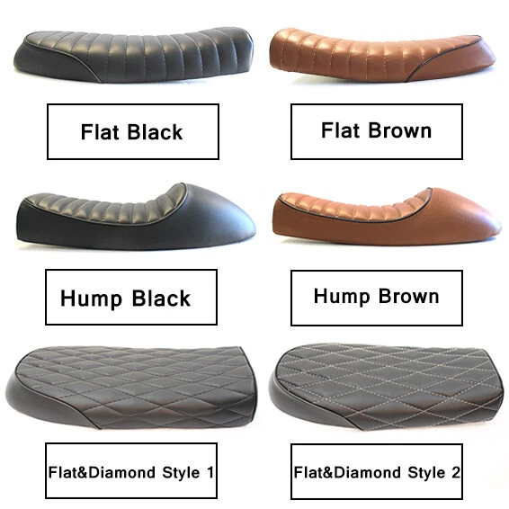 Motorcycle Flat/Hump Saddle Cafe Racer Refit Seat Cushion for Harley Sportster - Image 3 of 4