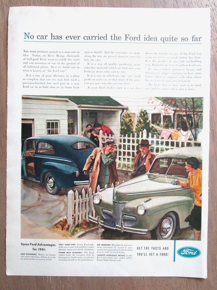 1941 Ford/1941 Chevrolet Vintage Print Ads Life Magazine March 17, 1941