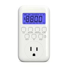 HBN Watt Meter Plug with Backlight, Plug-in Socket Power Meter Elec... Fast Ship