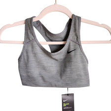 Nike Women  s Sports Bra Gray XS Pullover Smoke BV3630 084 Racerback Gym