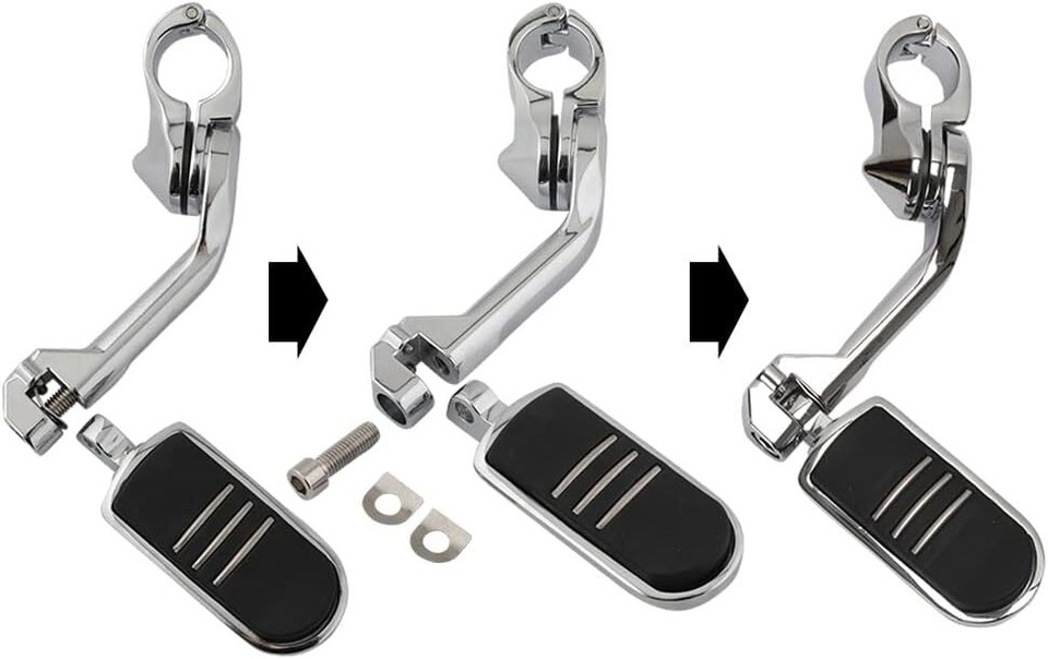 1-1/4" Highway Foot Pegs For Harley Touring - Street Glide, Road King, FLHR, FLHX