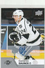 2020-21 UPPER DECK  AHL AUTOGRAPH #30 Cameron Gaunce - Ontario Reign
