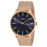 Timex Uhr Transcend Schwarzes Zifferblatt Quarz TW2W19600 Herren RoséGold
