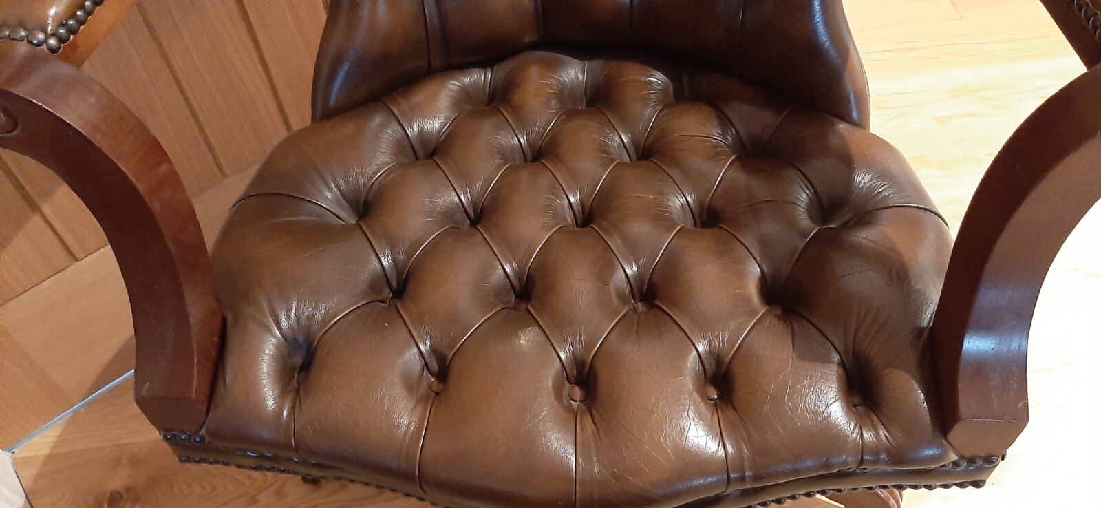 Superb leather and mahogany Directors Captains antique chair eBay