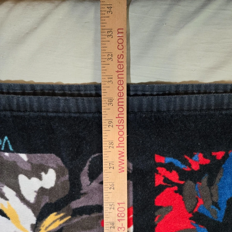 Toalla de Playa Vera Bradley Original Negra Floral Rosa Espalda Borde Verde 33x64 Grande Foto 3 de 4