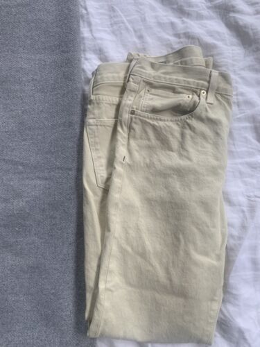 Sid Mashburn schmale gerade blassgelbe Denim-Jeans 32/32 - Bild 1 von 5