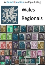 Wales regionals MINT 1993-2019 decimal currency W70-W159 MNH - multiple listing