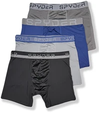 Spyder Performance Boxer Briefs / Underwear - NEW Mens Medium 4-Pack - #46485-B5