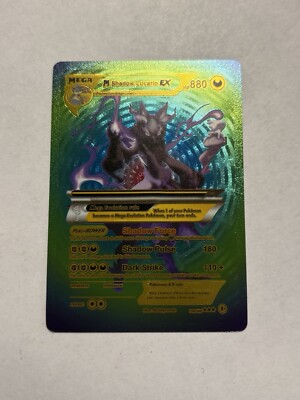 Mega M Lucario EX Hp690 Rainbow Foil Fan Art Display Card NM/M | eBay