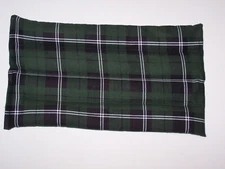 Microwave Flaxseed back pad, Heating Pad Green Plaid flannel