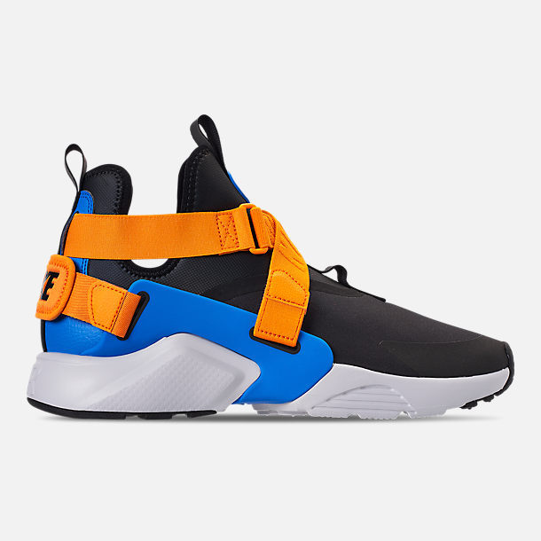 nike huarache azul con naranja