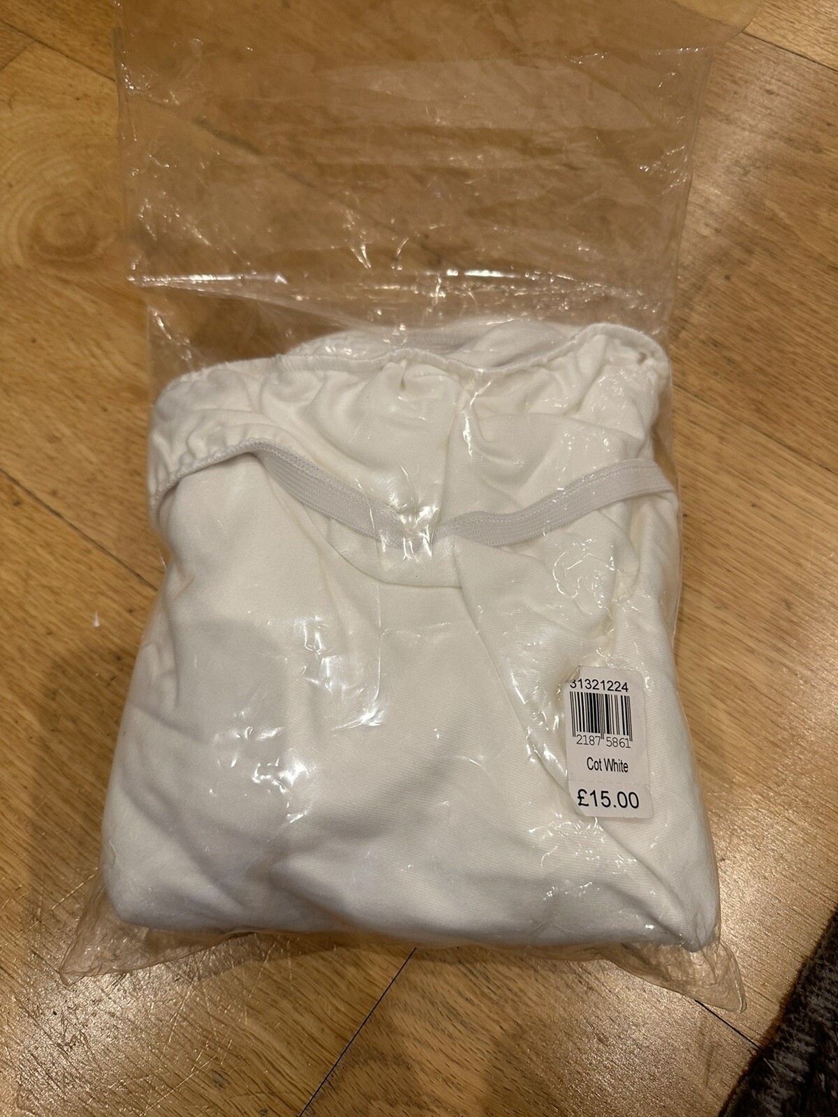 John Lewis Cot Bed White Fitted Sheet Not Used eBay