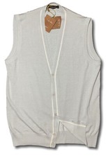 Loro Piana Beige Cashmere and Silk Vest Size XL, EU 54, Made in Italy