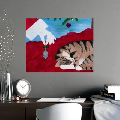 Present for Kitty Betty Jo Wolfe Holiday Poster