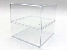 Clear Acrylic Display Case 4" x 4" x 4" Cube Jewlery Collection Critter Box