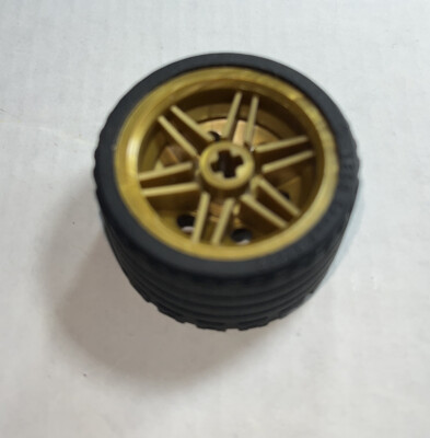 LEGO 56145 Pearl Gold RIM wheel tire Wide & Cross 37x22 Pcs and