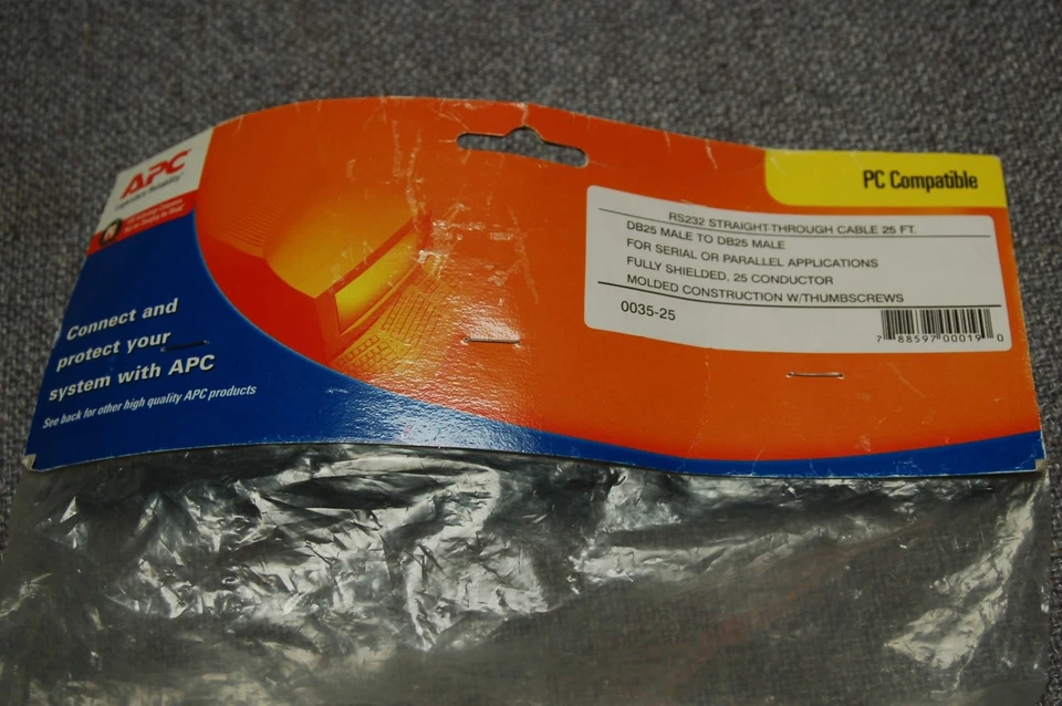 DB25 Male to Male Serial Parallel Cable RS232 25 Foot . IEEE-1284    - Image 3 of 4