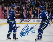 Vancouver Canucks Brandon Sutter Ben Hutton Autographed Signed 8x10 Photo COA C