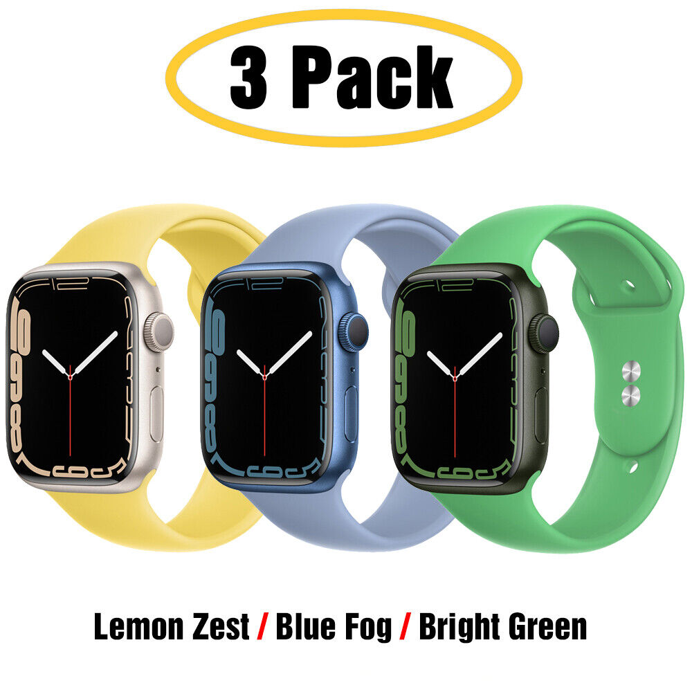 3 PACK Silicone Sport Band Strap for Apple Watch 10 9 8 7 6 3 PACK Silicone Sport Band Strap for Apple Watch 10 9 8 7 6