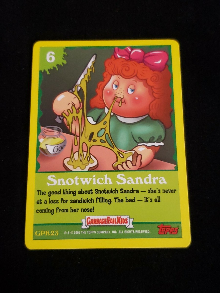 Garbage Pail Kids GPK 23 SNOTWICH SANDRA Trading Card Game Card