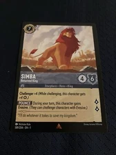 Disney Lorcana Simba Returned King Steel Non Foil Rare #189/204