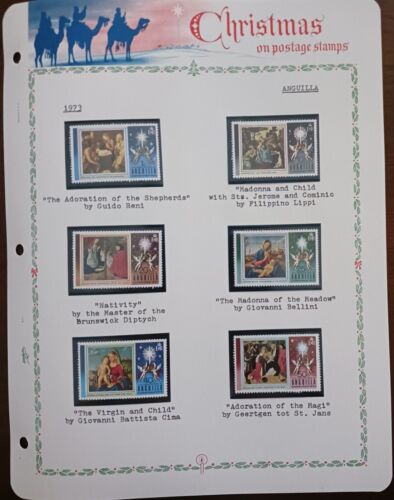 ANGUILLA - 1973 - CHRISTMAS STAMPS ON ALBUM PAGE - MNH - Picture 1 of 1