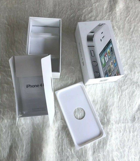 Empty Box Apple iPhone 4S Cardboard Packaging Reselling Recycle Reuse