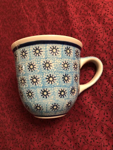 Polish Pottery Mug Ceramika Artystyczna (CA) Handmade in Poland #132 T.K.