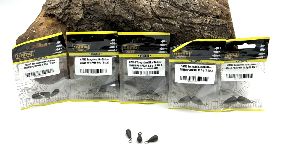 Camo Tungsten Jika Sinker Green Pumpkin 3,5g 5,25g 7g 8,8g 10,5g 14g Drop Shot