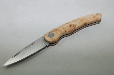 Nieto Climber AN58 Stahl Griff Maser Birke Zweihandmesser Taschenmesser - Bild 1 von 4