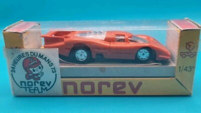 Vintage 1970er Norev - Nº180 Serie D Porsche 917 - orange - brandneu in Box