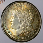 1885 MORGAN SILVER DOLLAR BU TONING Lot#1064