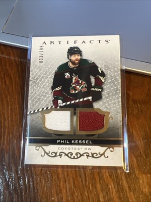 Phil Kessel 2021-22 UD Artifacts Gold Game Used Jersey #123 /199 Arizona Coyotes