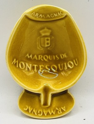 Vintage französischer Armagnac Werbung Aschenbecher Marquis de Montesquiou